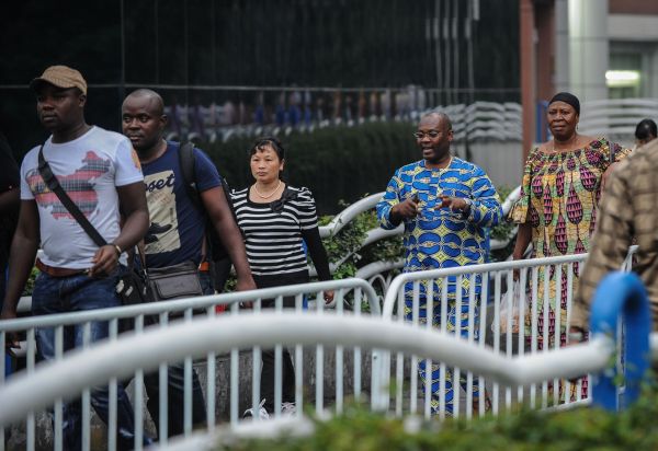 Many Africans can be seen on the Xiaobei Road, which is home to a great number of Africans living in Guangzhou. 