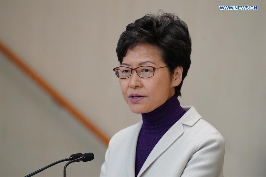 CHINA-HONG KONG-CARRIE LAM-PRESS-MEETING (CN)